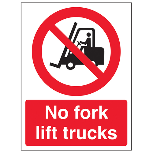 No Forklift Trucks Safety Sign UK Workplace Warning
