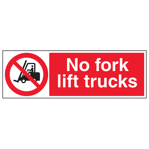 No Forklift Trucks Safety Sign Compliant Durable For UK