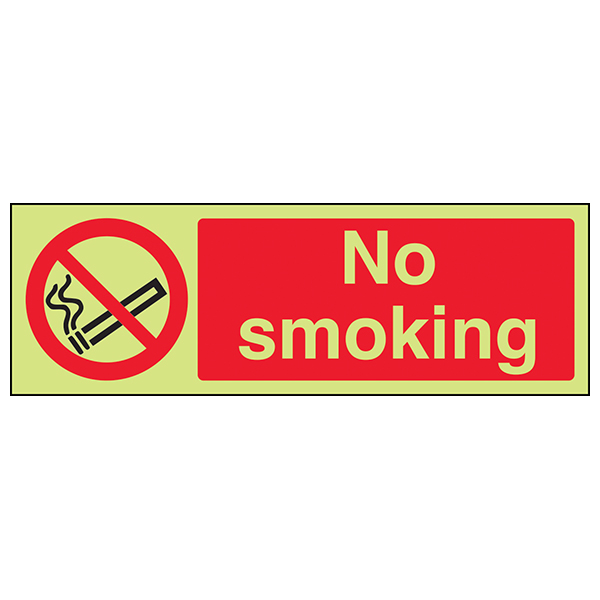 No Smoking Safety Sign GITD Compliant Workplace Durable