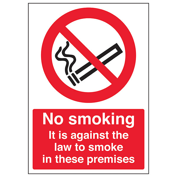 No Smoking It Is Against The Law - A4