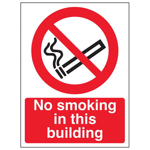No Smoking Safety Sign Compliant EN ISO 7010 UK Businesses