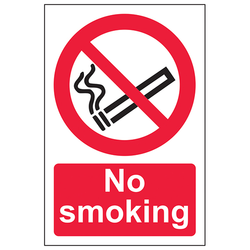 No Smoking Safety Sign Compliant For UK Business Owners