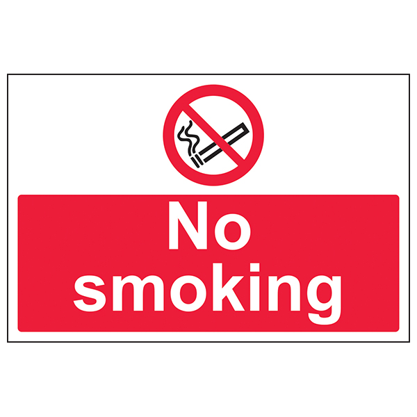 No Smoking Safety Sign Compliant Large Landscape UK
