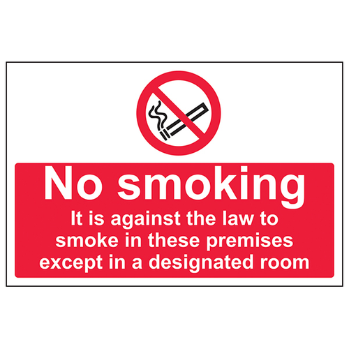 No Smoking Safety Sign Compliant EN ISO 7010 UK Businesses