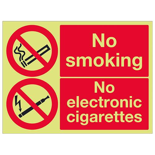 GITD No Smoking No E Cigarettes Workplace Safety Sign
