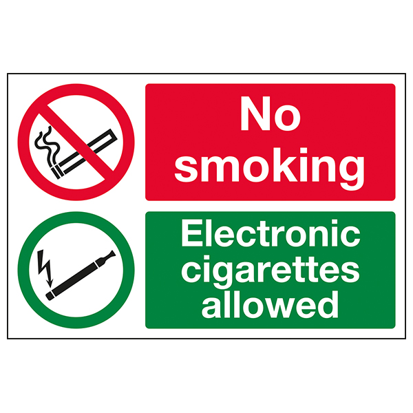 No Smoking E Cigarettes Allowed Safety Sign UK Compliant