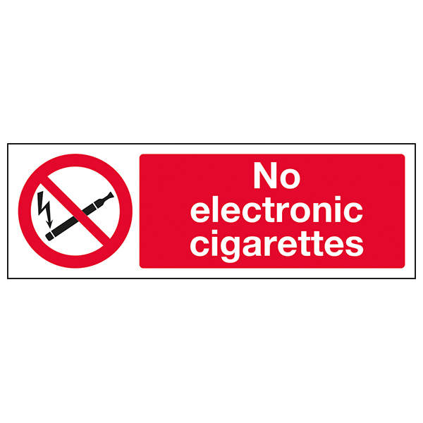 No Electronic Cigarettes Safety Sign Legal Compliant UK