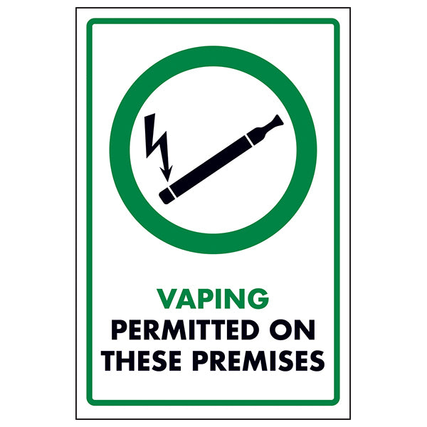 Vaping Permitted Safety Sign UK Compliant For Businesses