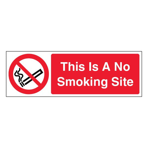 No Smoking Site Safety Sign Workplace Compliant Smoke Free