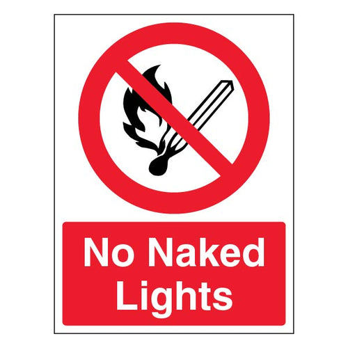 No Naked Lights Safety Sign Essential For Workplace