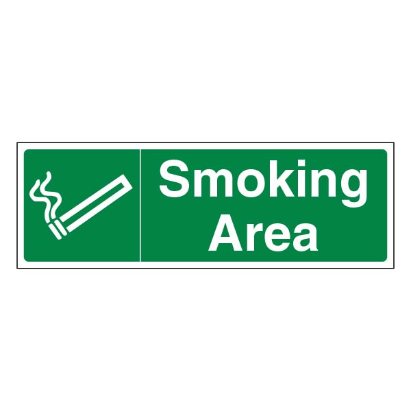 Smoking Area Safety Sign Compliant For UK Businesses
