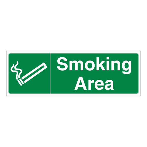 Smoking Area Safety Sign Compliant For UK Businesses