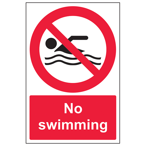 No Swimming Safety Sign Compliant Durable For Site Managers
