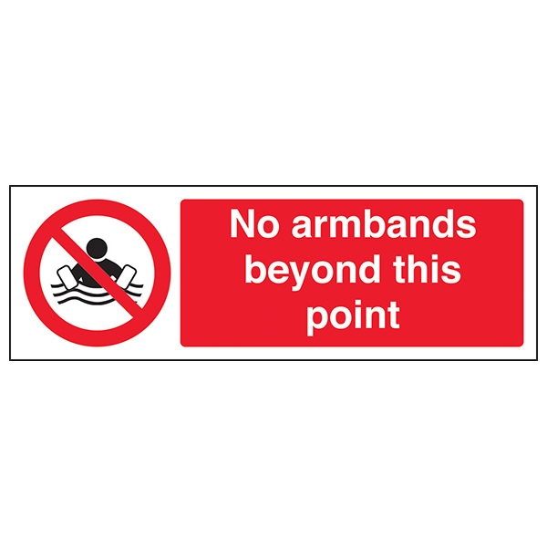 No Armbands Beyond This Point Safety Sign Staff Compliant