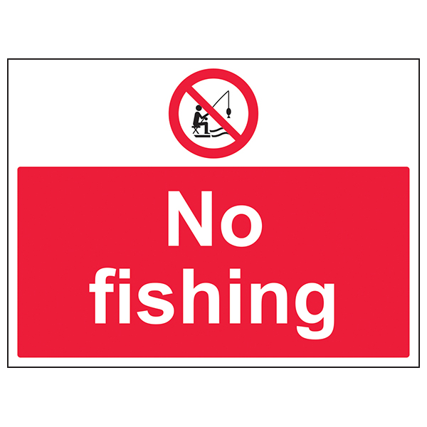 No Fishing Safety Sign Large Landscape For Sites Compliant