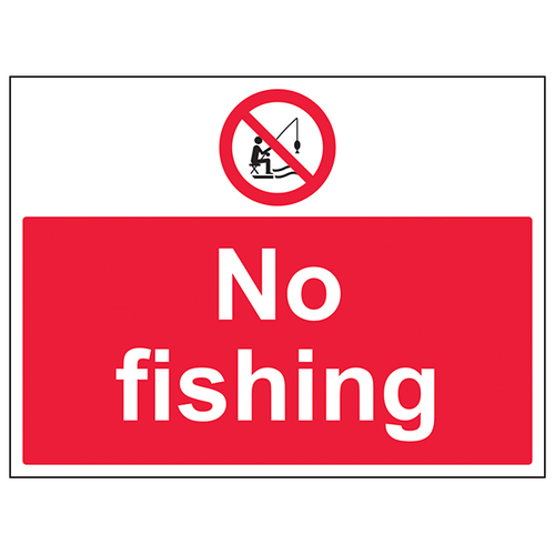 No Fishing Safety Sign Large Landscape For Sites Compliant