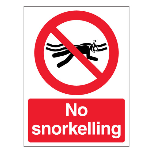 No Snorkelling Safety Sign ISO Compliant For Pool Owners