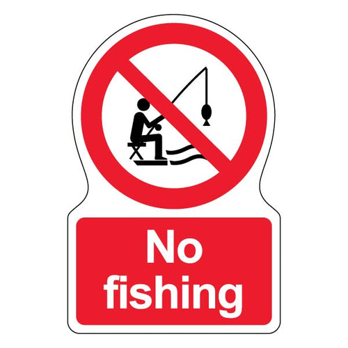 No Fishing Safety Sign Bold Eye Catching For Site Managers