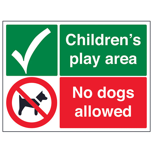 Childrens Play Area No Dogs Allowed Safety Sign For Schools