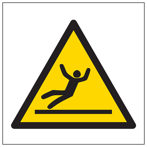 The My Store Warning Slippery Surface Sign For Workplace EN ISO 7010 is a yellow triangular sign with a black border showing a person slipping, used to warn of hazardous slippery floors and enhance workplace safety.