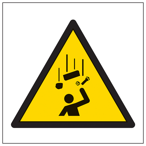 Warning Falling Objects Symbol High Visibility Sign