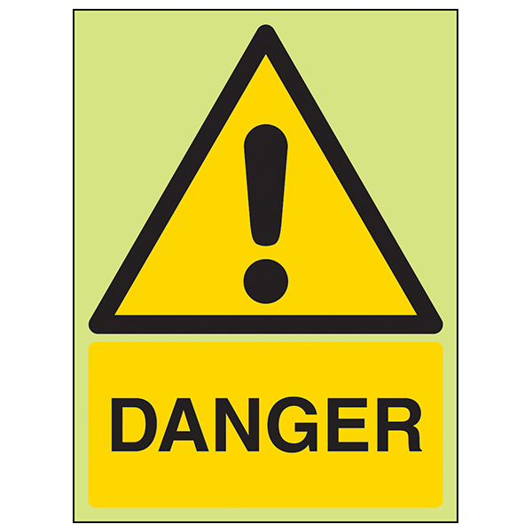 Glow In The Dark Danger Safety Sign Essential For Workplace