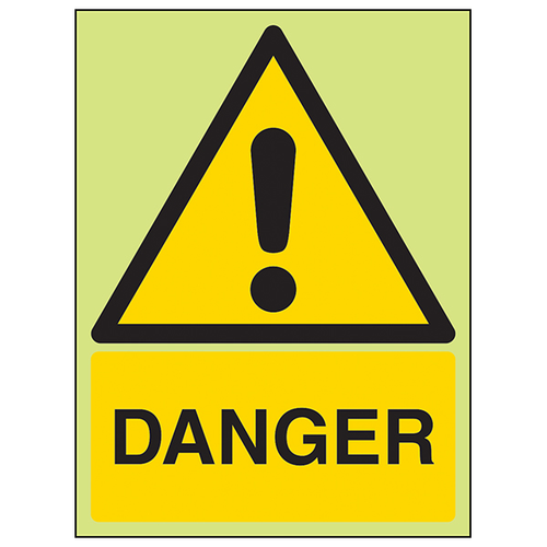 Glow In The Dark Danger Safety Sign Essential For Workplace