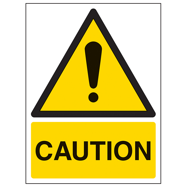 Caution Safety Sign Highly Visible Durable Workplace Sign