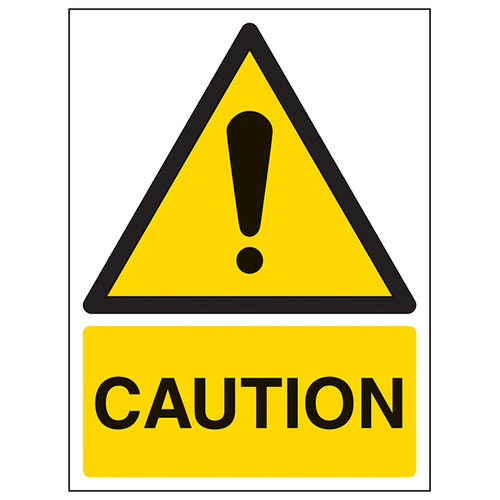 Caution Safety Sign Highly Visible Durable Workplace Sign