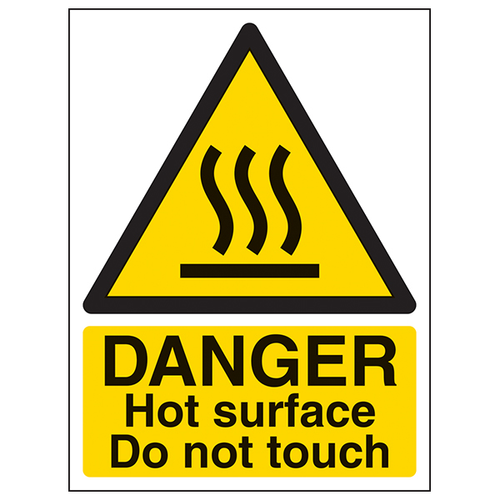 Danger Hot Surface Safety Sign Essential For Workers