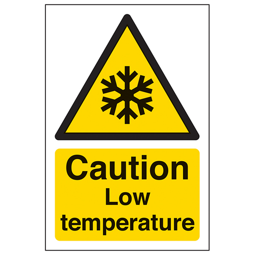 Low Temperature Safety Sign Essential Compliant Workplace