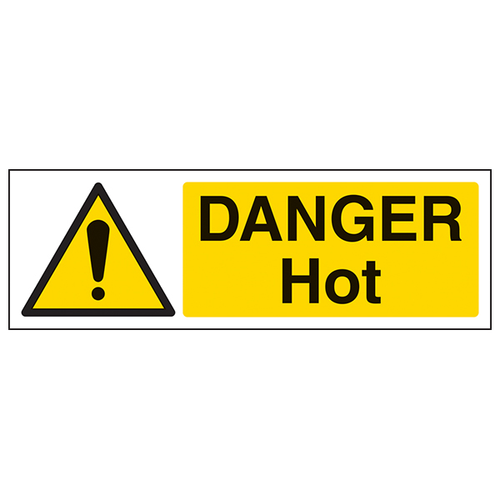 Danger Hot Safety Sign Compliant Warning For Workers