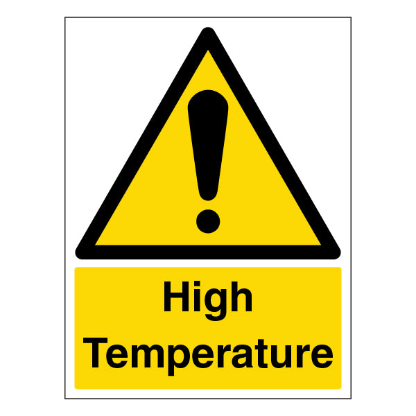 High Temperature Safety Sign Premium Workplace EN ISO 7010