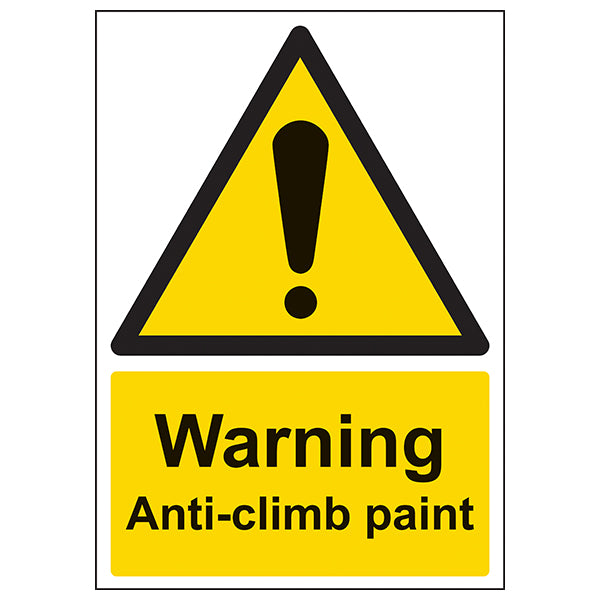 Warning Anti-Climb Paint - A4