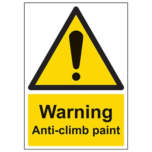 Warning Anti-Climb Paint - A4
