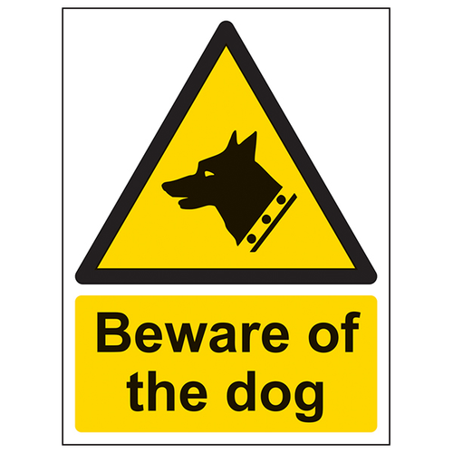 Beware Of The Dog Safety Sign High Visibility Site Workers