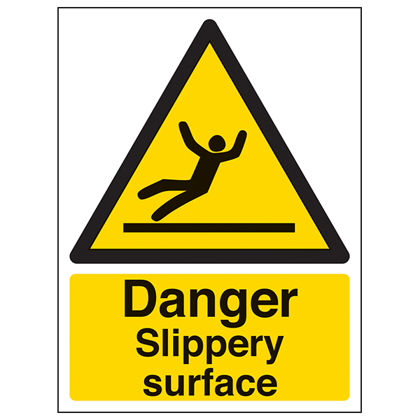Slippery Surface Safety Sign High Visibility Workplace