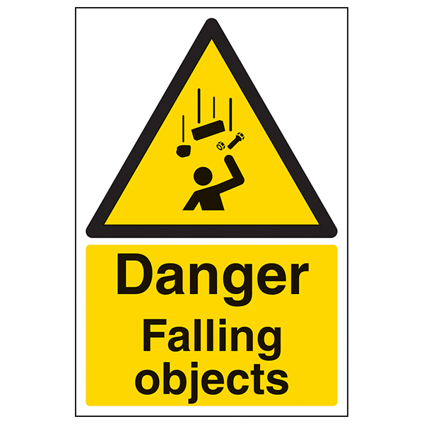 Danger Falling Objects Safety Sign Protects Workers Sites