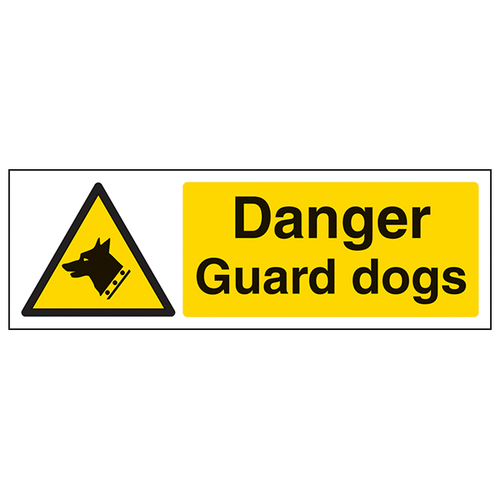 Danger Guard Dogs Safety Sign Compliant Workplace Use