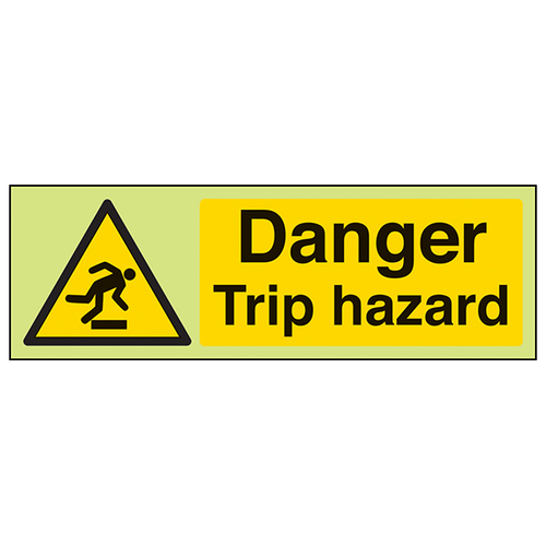 GITD Trip Hazard Safety Sign For Site Workers High Vis