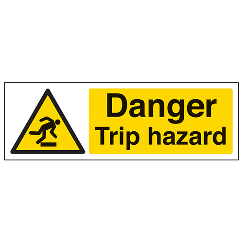 Trip Hazard Safety Sign Compliant High Visibility For Site