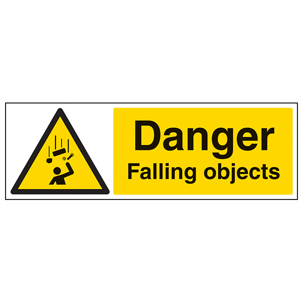 Danger Falling Objects Safety Sign Durable For Sites