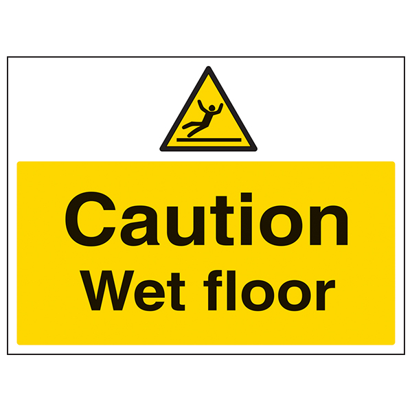 Caution Wet Floor Large Safety Sign High Visibility