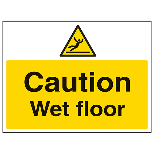 Caution Wet Floor Large Safety Sign High Visibility