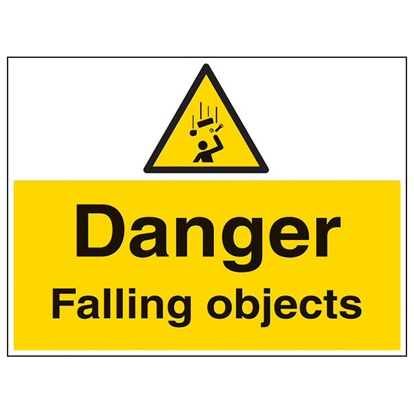 Danger Falling Objects Safety Sign High Visibility Worksite
