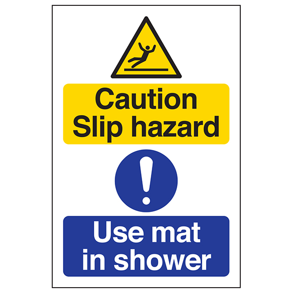 Caution Slip Hazard Safety Sign Mat Durable For Hotels