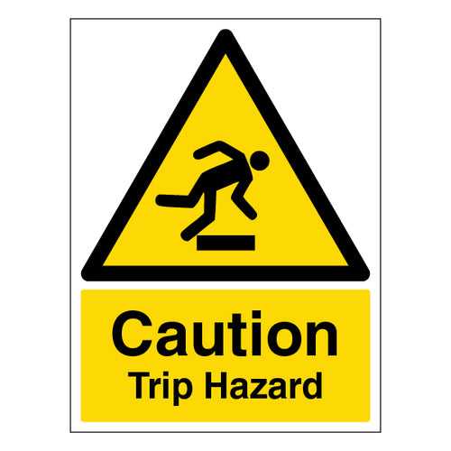 Caution Trip Hazard Safety Sign High Visibility For Workers