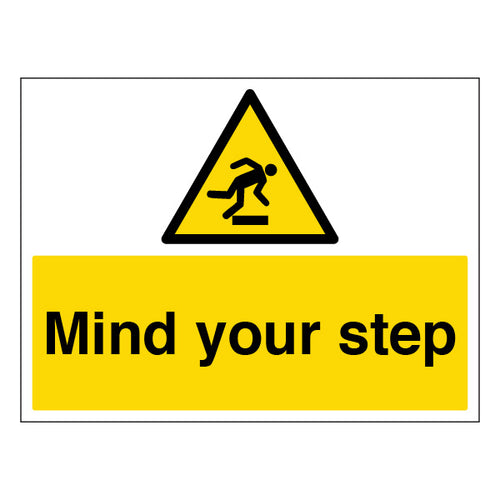 Mind Your Step Safety Sign Compliant Workplace Warning
