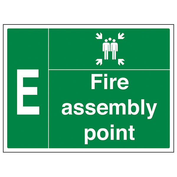 Fire Assembly Point Safety Sign Clear Compliant Staff