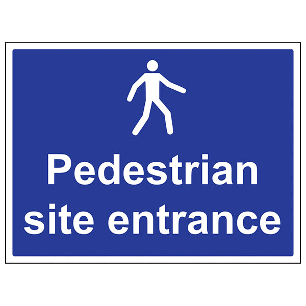 Pedestrian Site Entrance Safety Sign Compliant For Staff